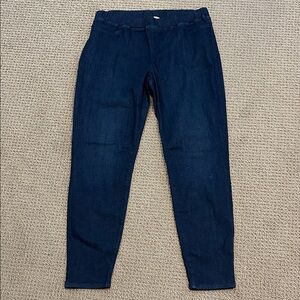 Eileen Fisher Organic Cotton High Rise Denim Jeggings sz Large Utility Blue